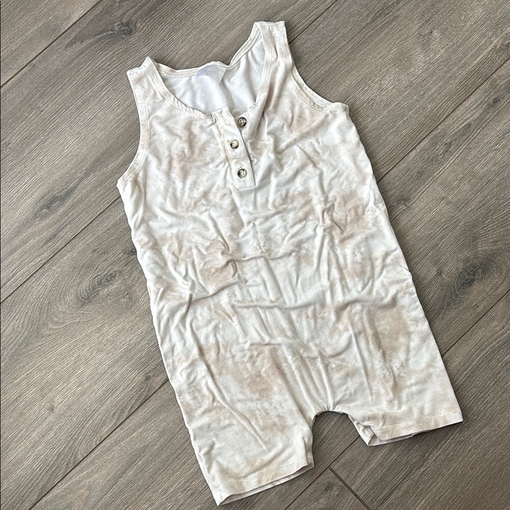 Jax & Lennon Cream Sleeveless Romper